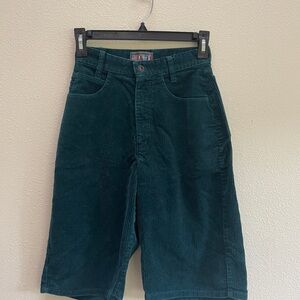 Vintage dark turquoise green high waist shorts